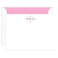 Monogrammed Bow Stationery Set Thank You Note Monogram Her Gingham Bow Personalized Notecard Set Note Cards Stationary for Girls